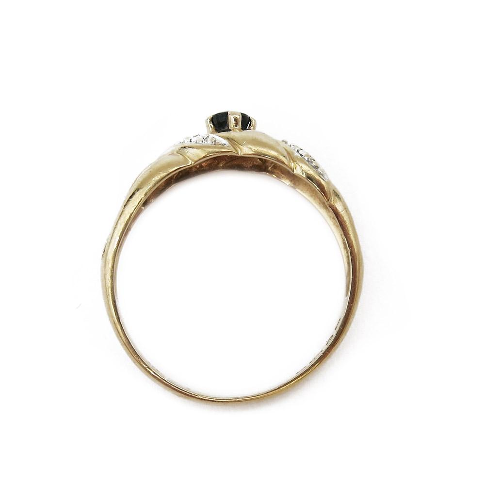 Timanttisormus sinisellä kivellä 0,01ct 16mm #2