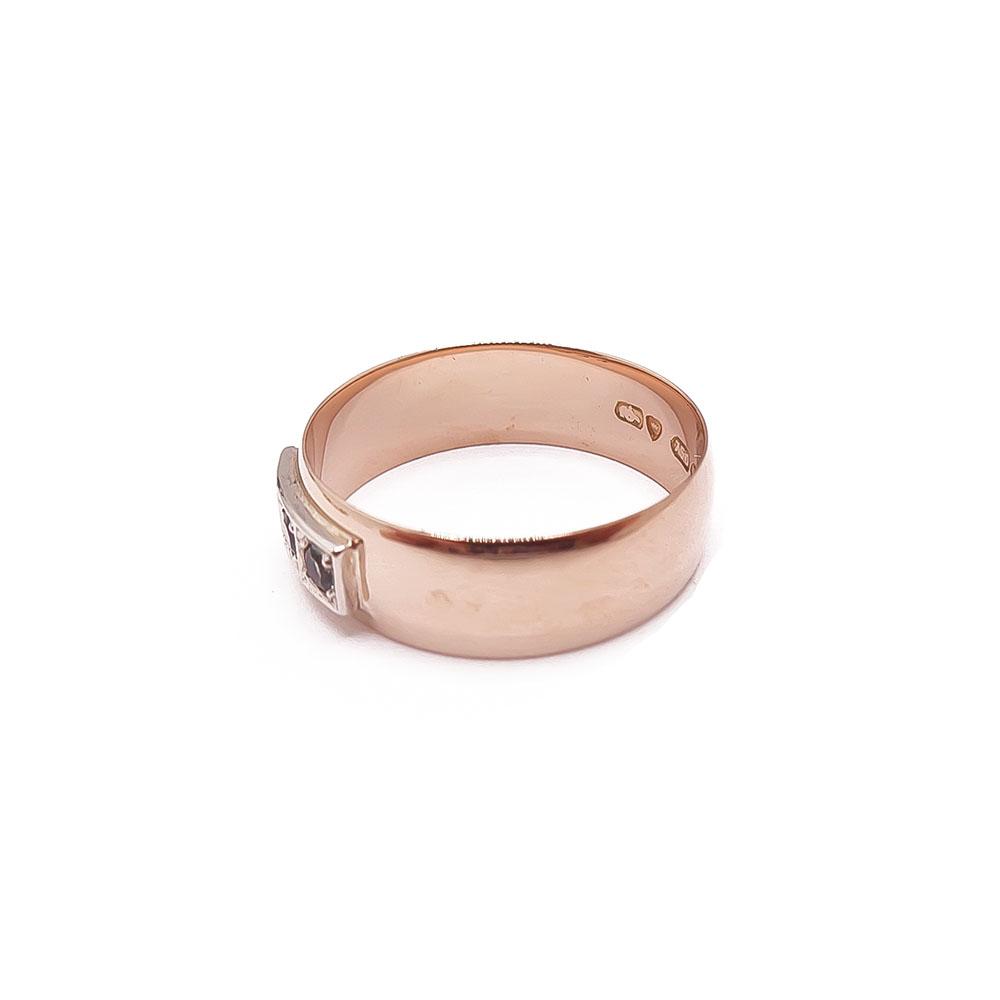 18k Kultasormus virheillä kivillä 20.5mm #3