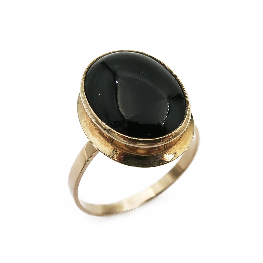 Kultainen sormus onyx 20,0mm v.-80 #0