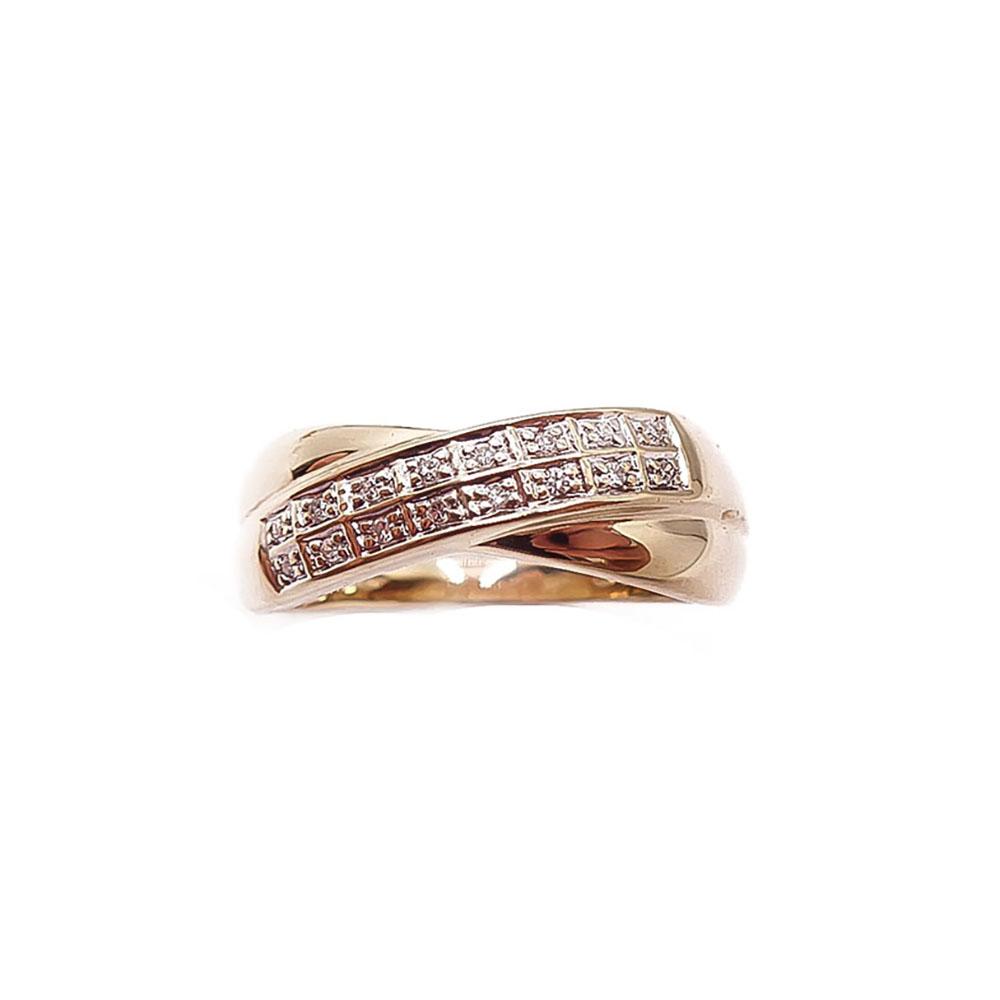 Kultainen timanttisormus v.-99 0,08ct 19mm #1