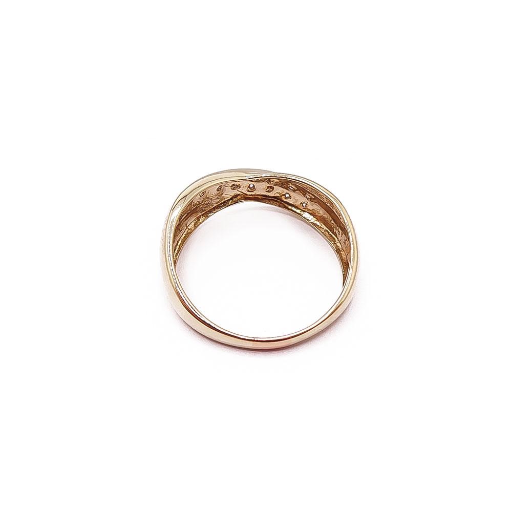 Kultainen timanttisormus v.-99 0,08ct 19mm #2
