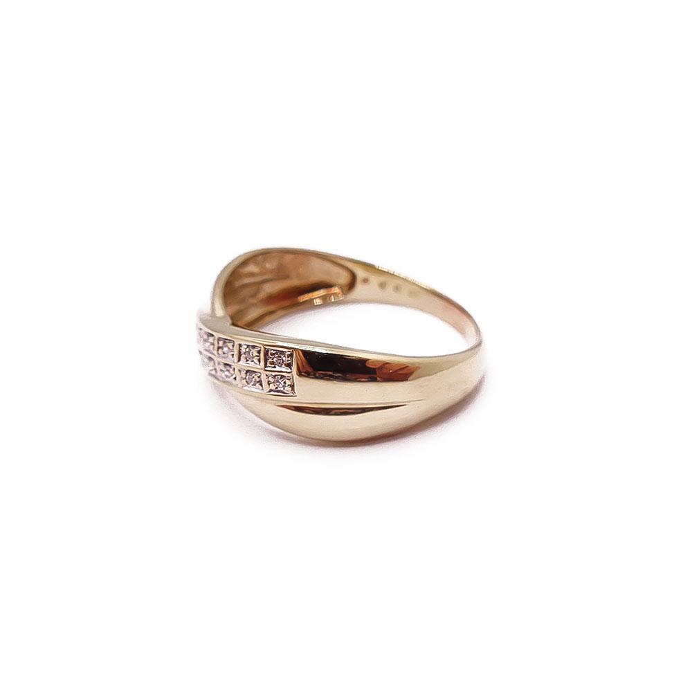 Kultainen timanttisormus v.-99 0,08ct 19mm #3