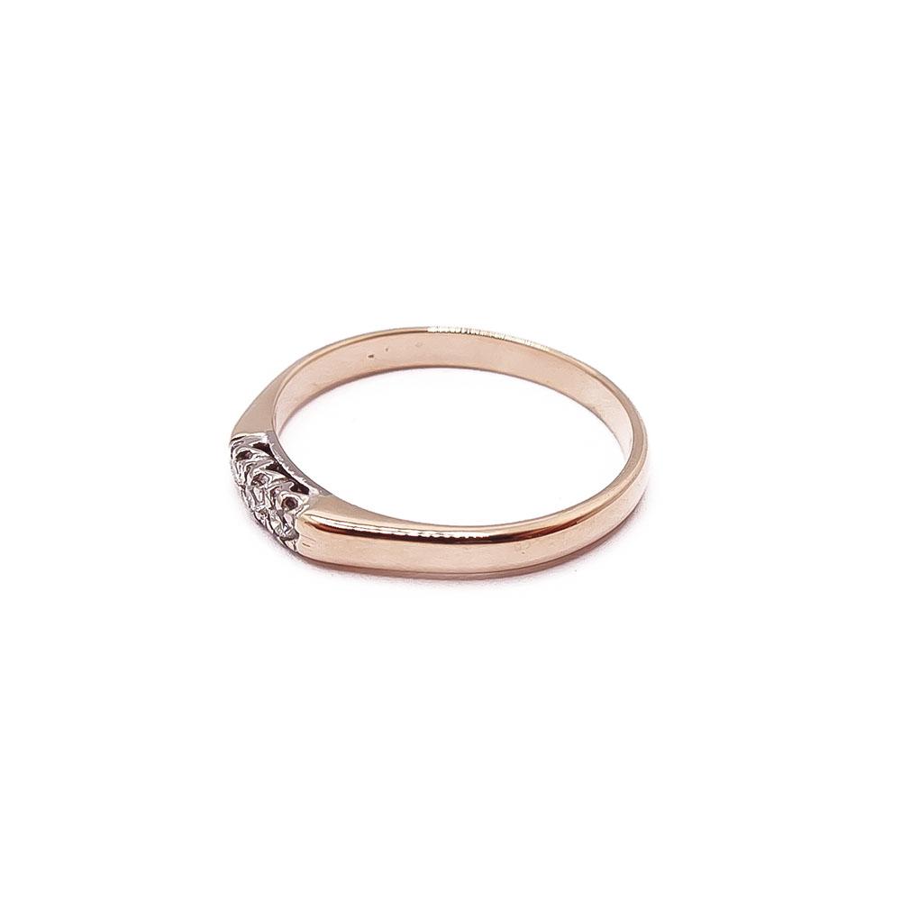 Kultainen rivitimantti sormus 0,03ct 18mm #3
