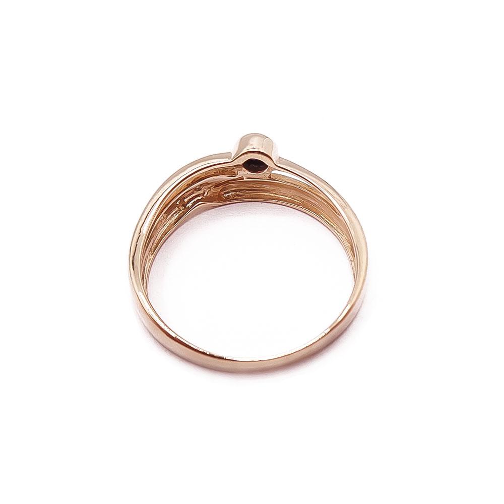 Kultainen sormus sinisafiiri+ tim.0,015ct 17mm #2