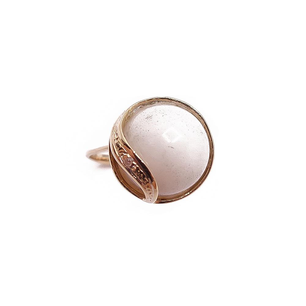 Kultainen sormus valkoisella kivellä+tim. 0,01ct 19mm #1