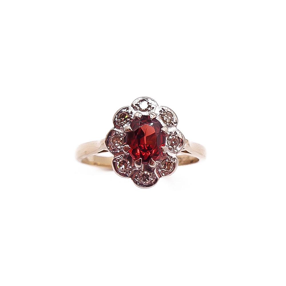 Kultainen diana timanttisormus 17+mm 0,08ct #1