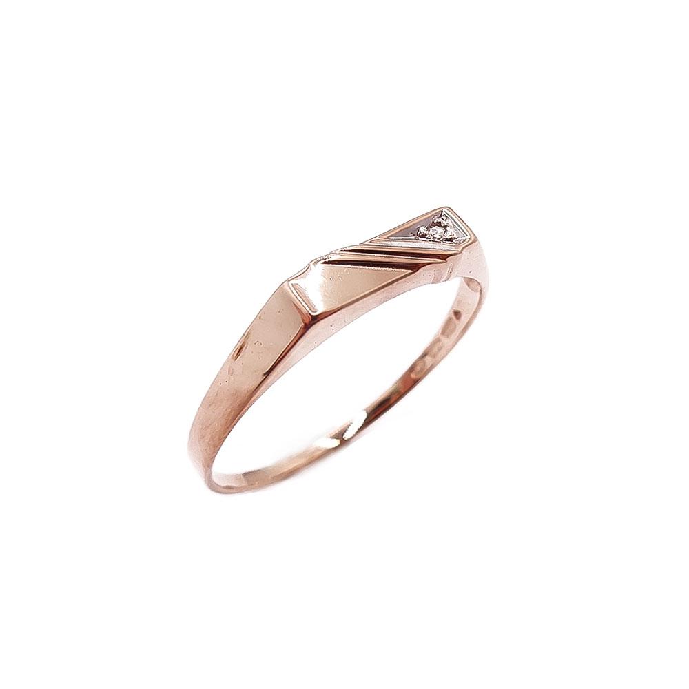 Kultainen timantti kantasormus 22-mm v.-89 0,01ct #0