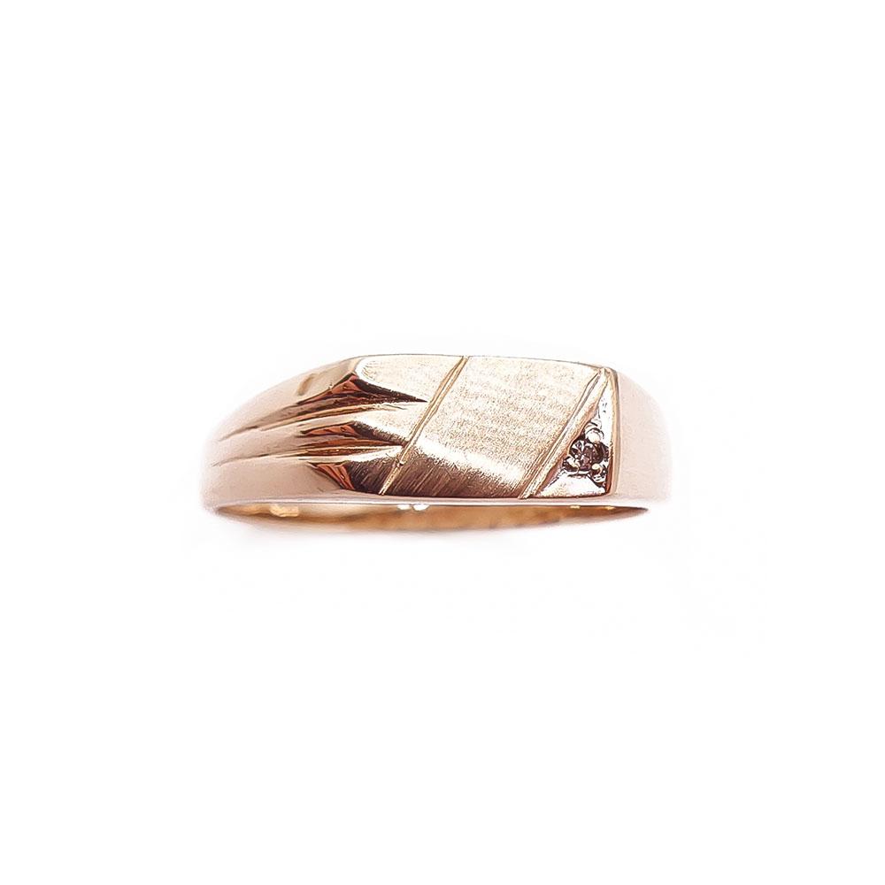 Kultainen kantasormus tim.0,01ct 22,5mm #1