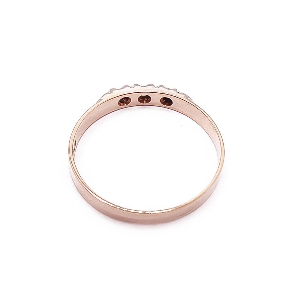Kultainen timantti rivisormus 0,03ct 15,5mm v.-85 #2