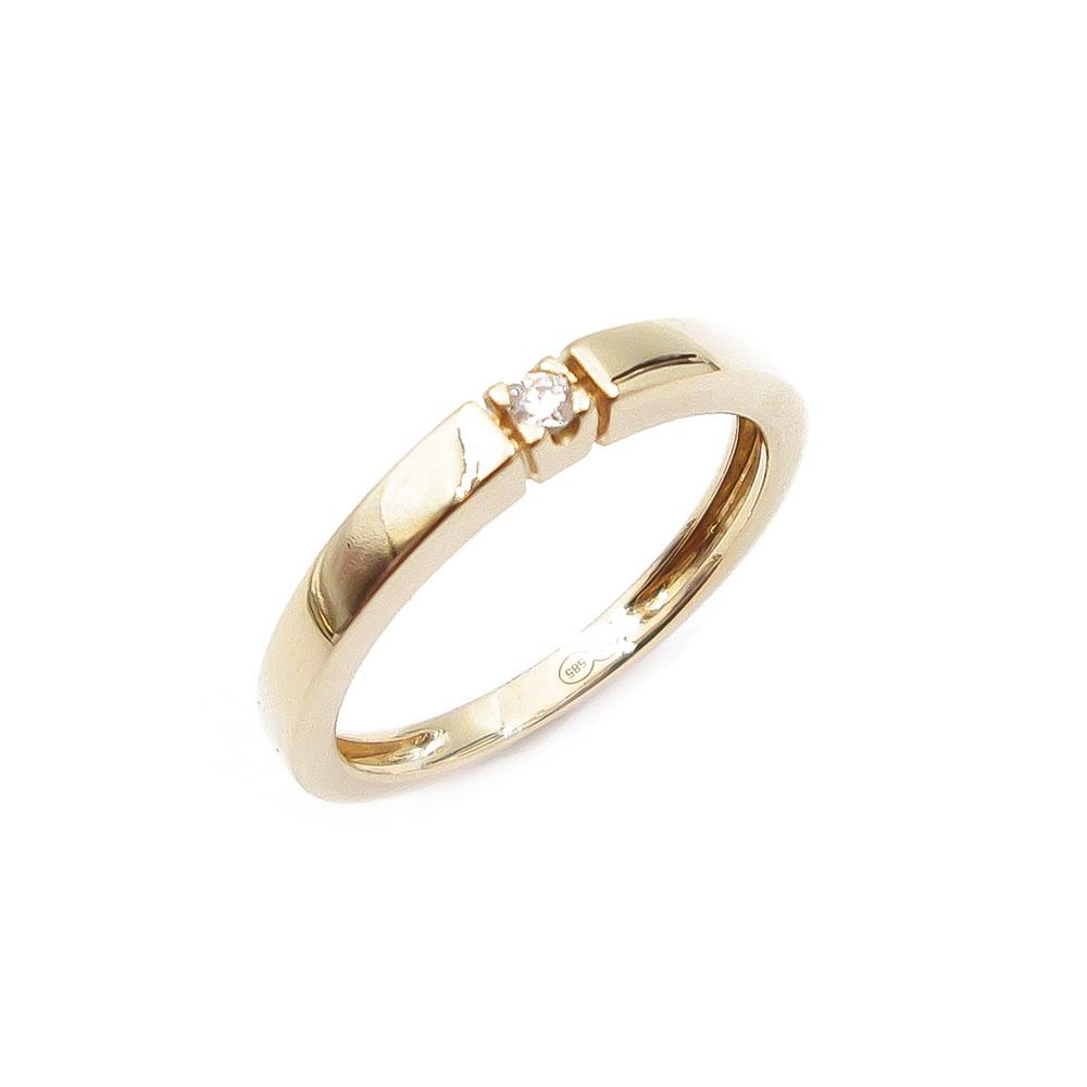 Kultainen timanttisormus 0.02ct koko 16+ #0