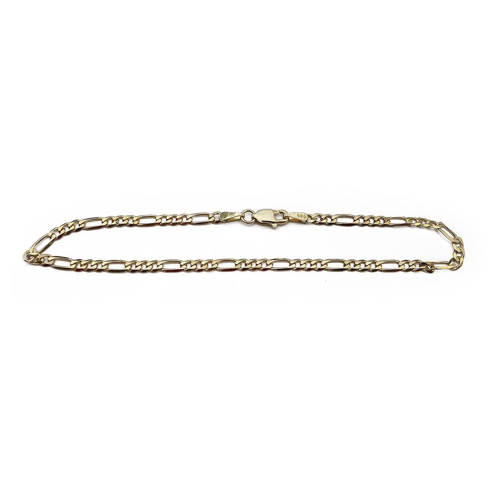kultainen figaroranneketju 19,5cm 2,68mm #1
