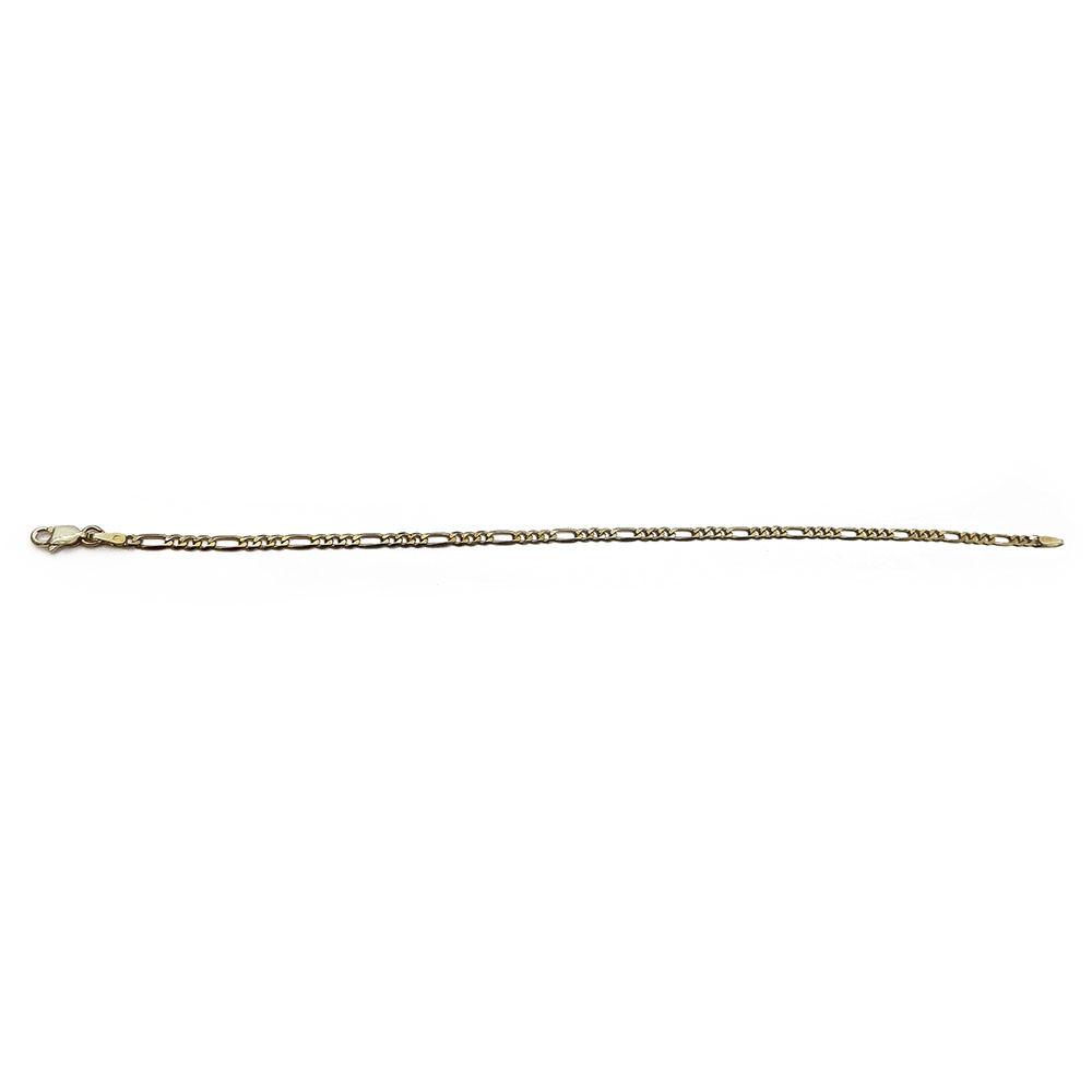 kultainen figaroranneketju 19,5cm 2,68mm #2