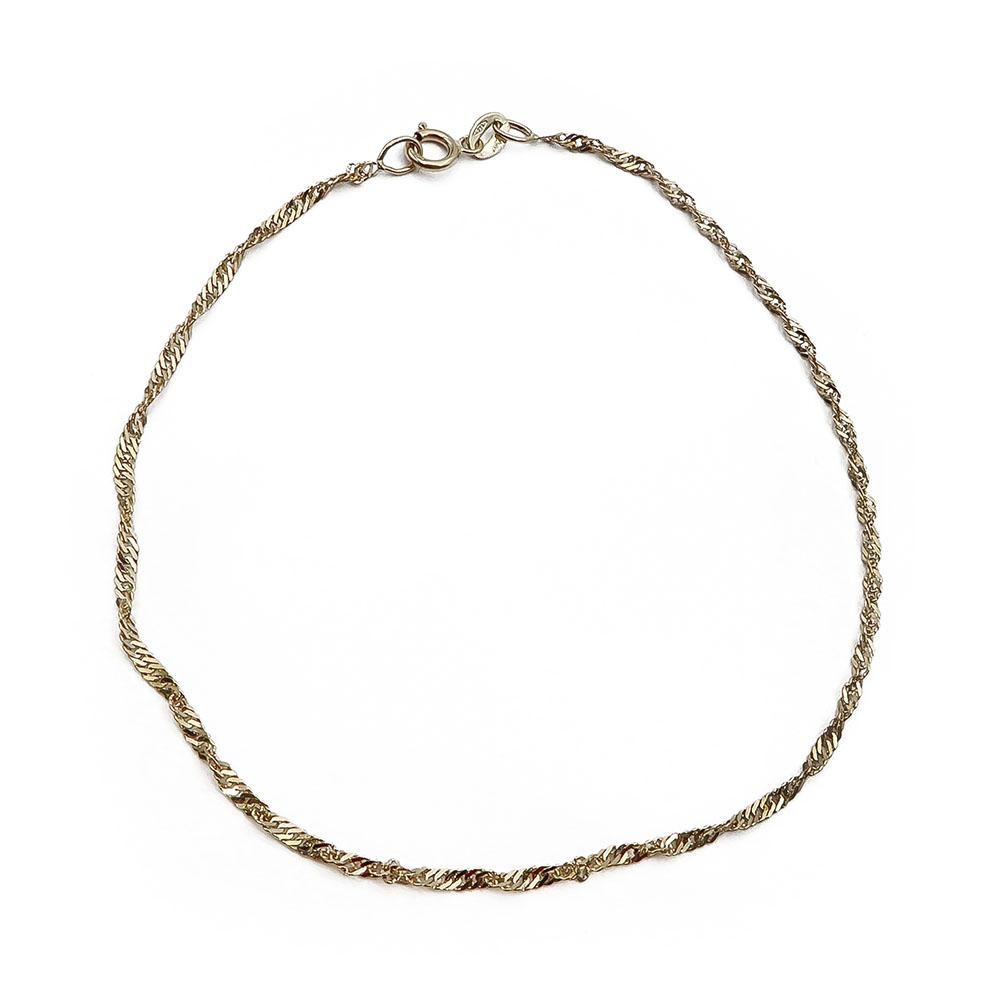 Kultainen singapore ranneketju Ka 19cm #0