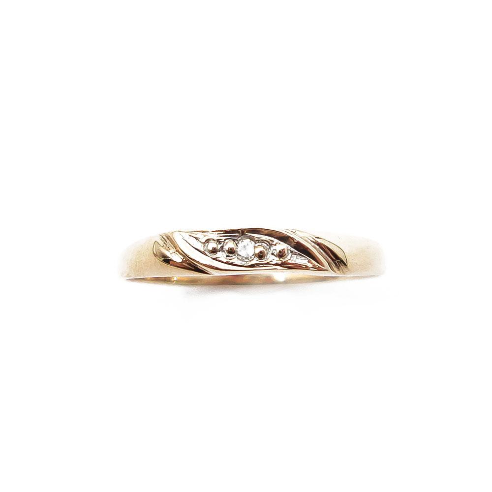 Kultainen timanttisormus 0.005ct koko 17- #1