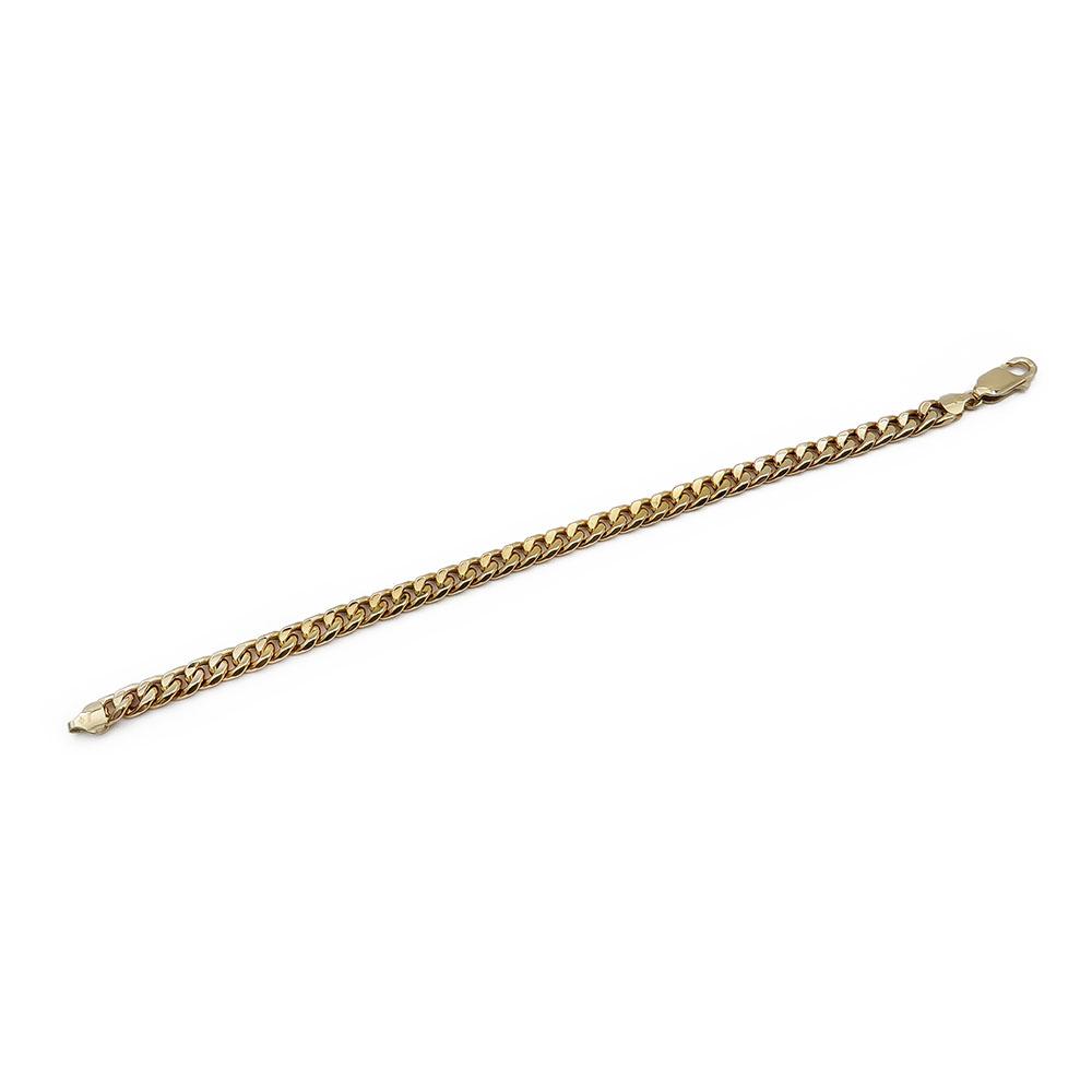 Kultainen panssari ranneketju 21,5cm 6,33mm #0