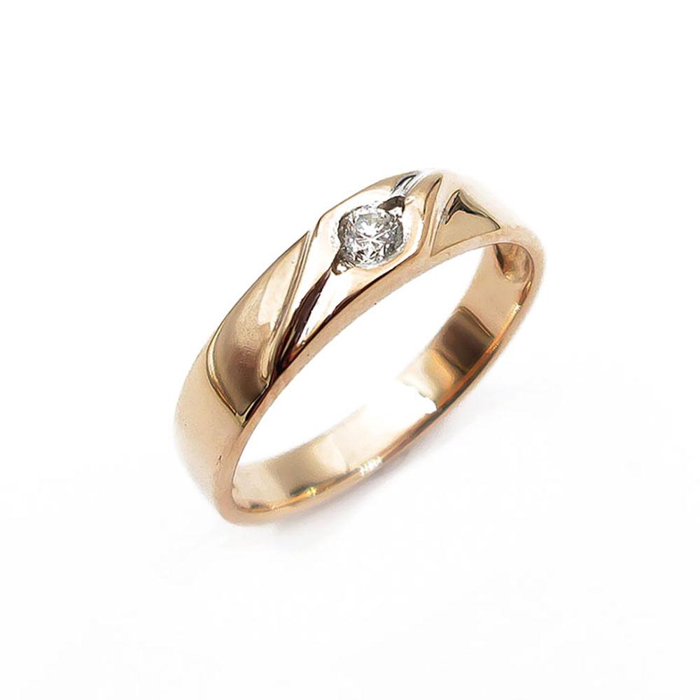 Kultainen timanttisormus 0.05ct koko 17.5 #0