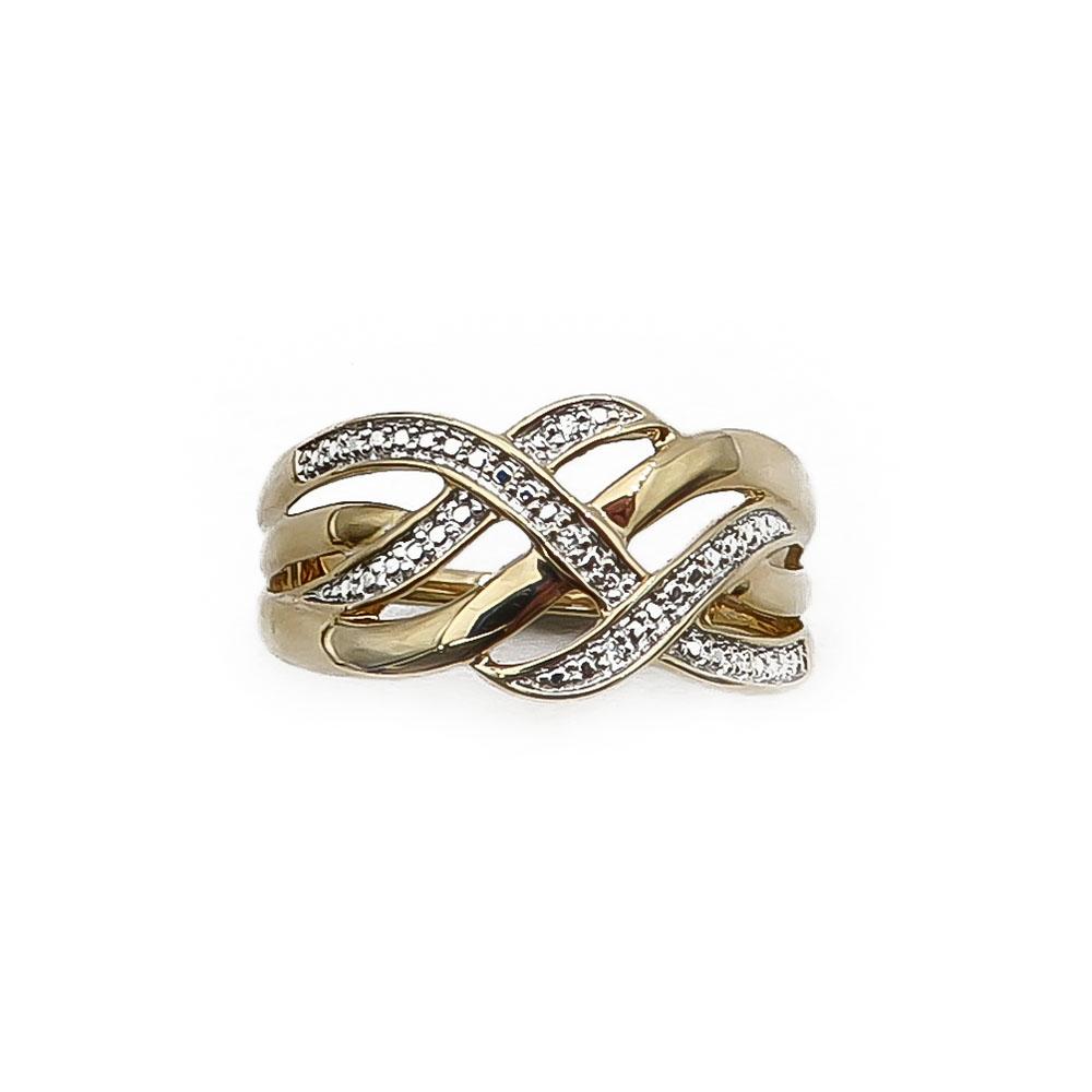 Kultainen timanttisormus 17,25mm 0,015ct #1