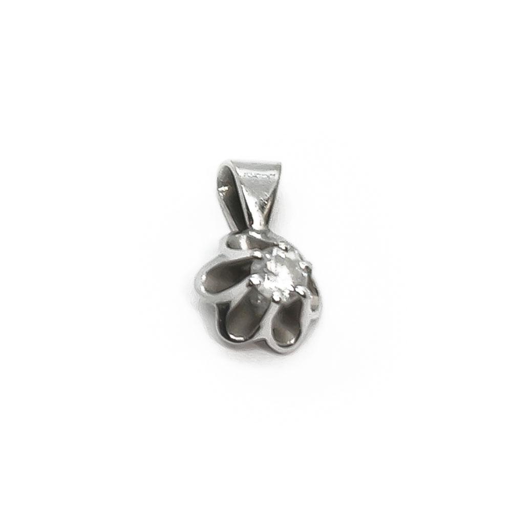 Valkokultainen timanttiriipus 0,10ct #0