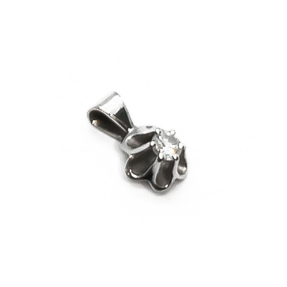 Valkokultainen timanttiriipus  0,10ct #3