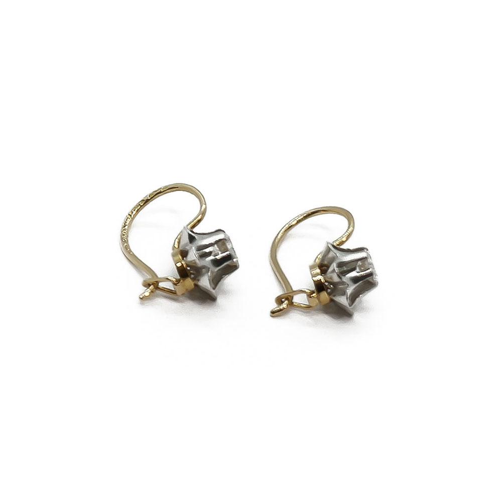 18 karaatin koukkukorvakorut 2 x 0,20ct #4