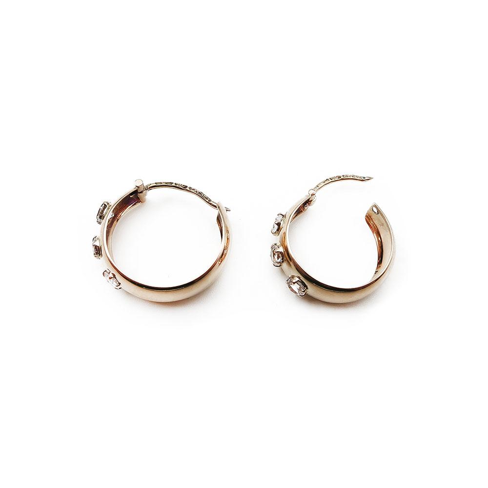 Kultaiset zirk. renkaat, 3 kiveä, 5x16mm #2