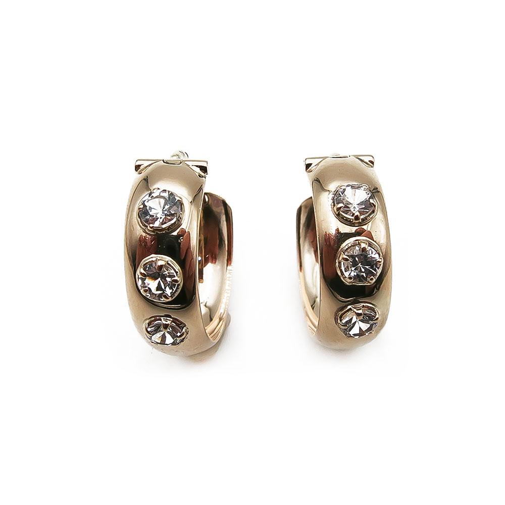 Kultaiset zirk. renkaat, 3 kiveä, 5x16mm #1
