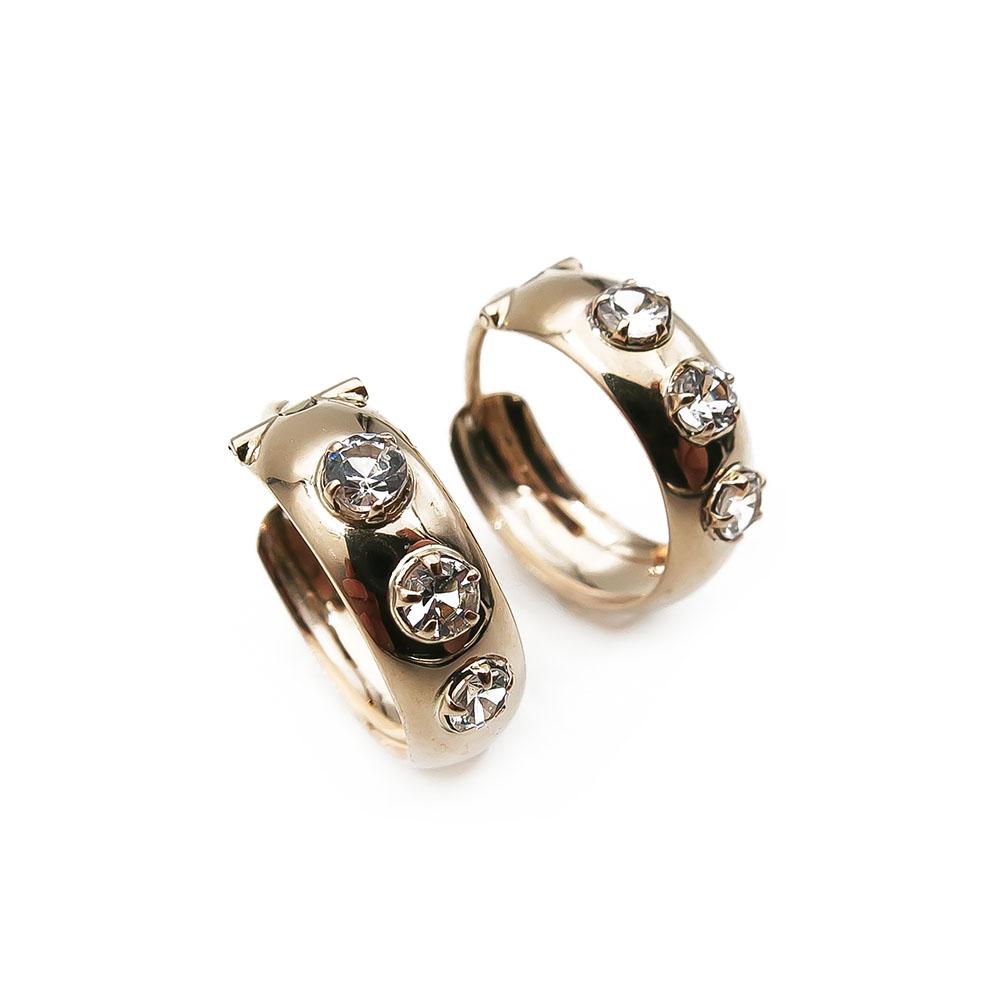 Kultaiset zirk. renkaat, 3 kiveä, 5x16mm #0