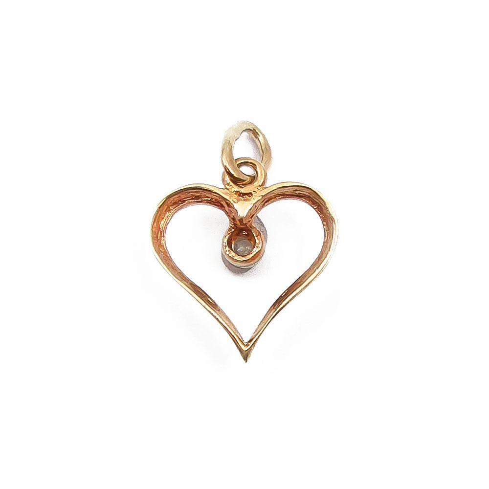 Kultainen sydänriipus timanttilla 0.005ct #1