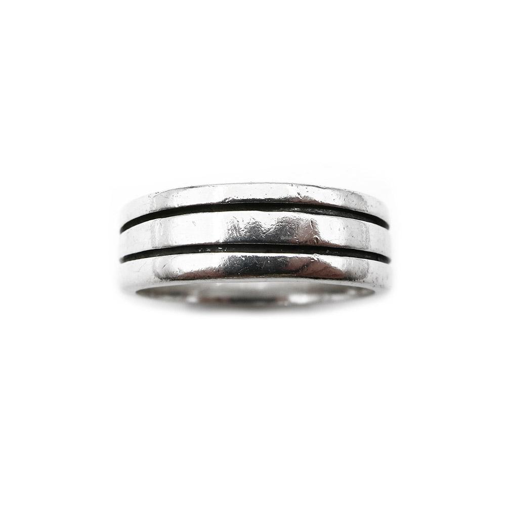 Hopeinen sormus 18,5 lev.6mm #1