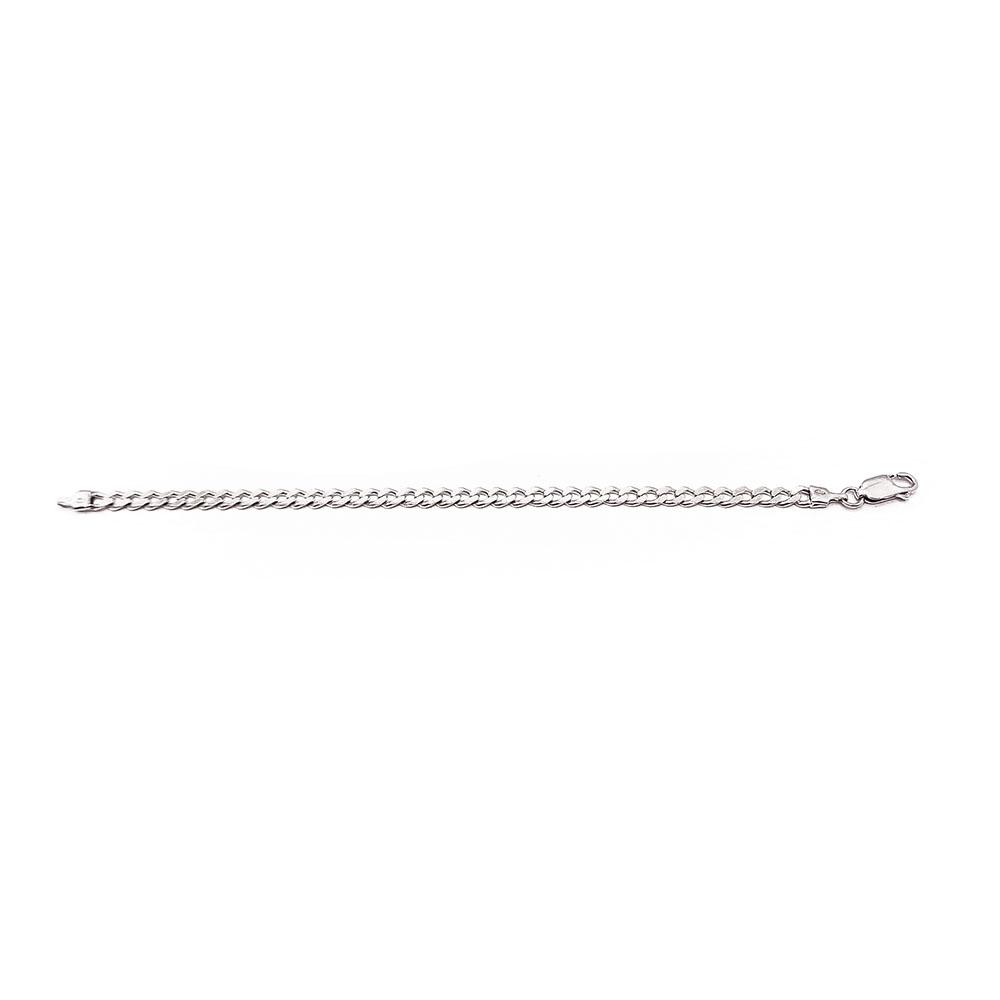 Hopeinen panssariranneketju 19cm #1