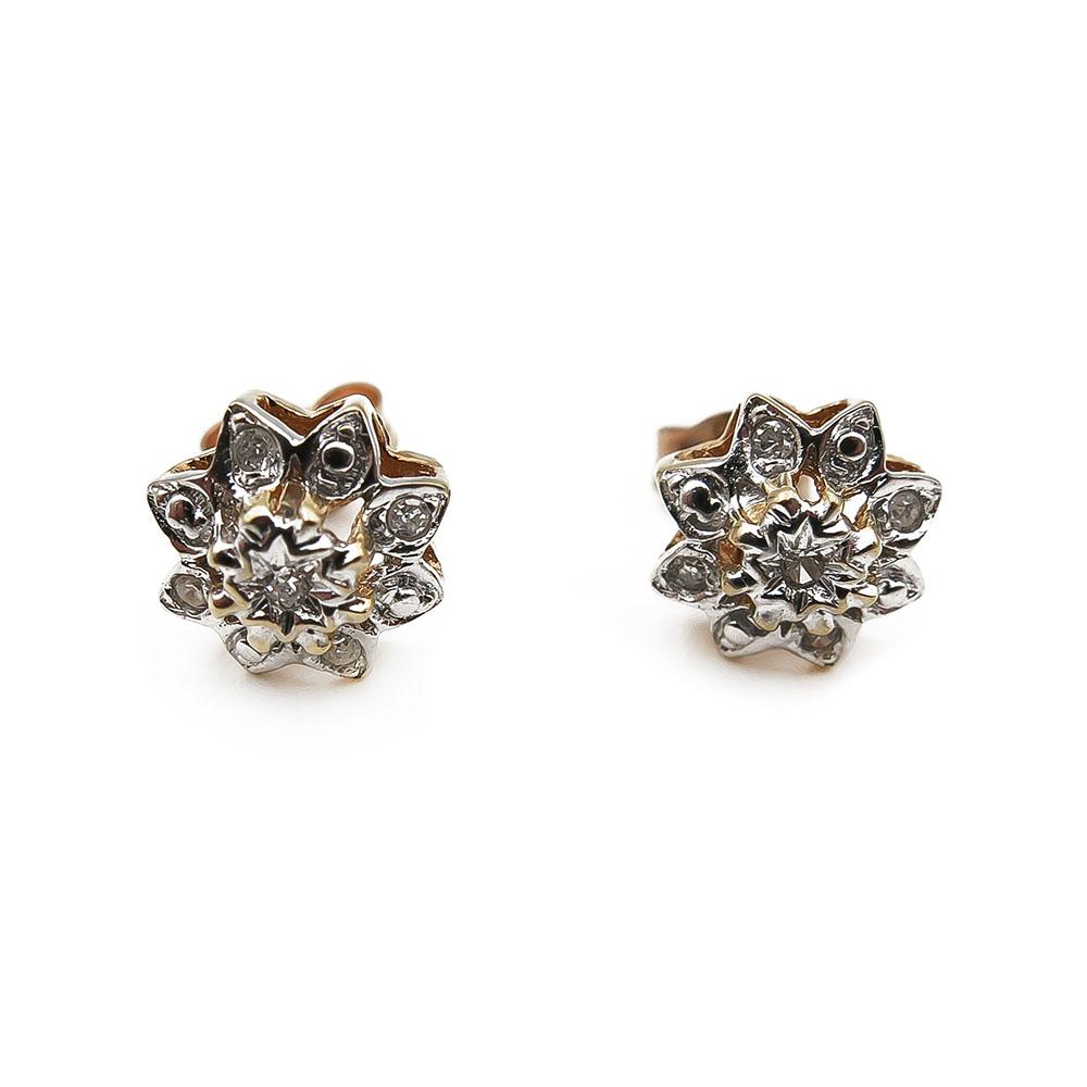 Timanttikorvakorut 0,09ct tapilla, 7mm #0