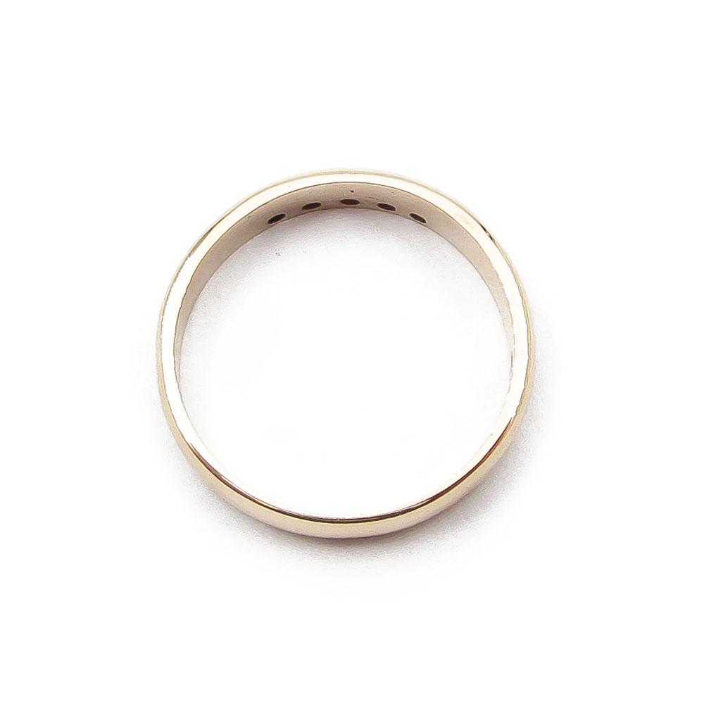 Kultainen timanttirivisormus 5 x 0.005ct koko 16 #2