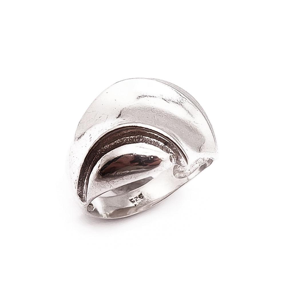 Hopeinen sormus 17mm #0