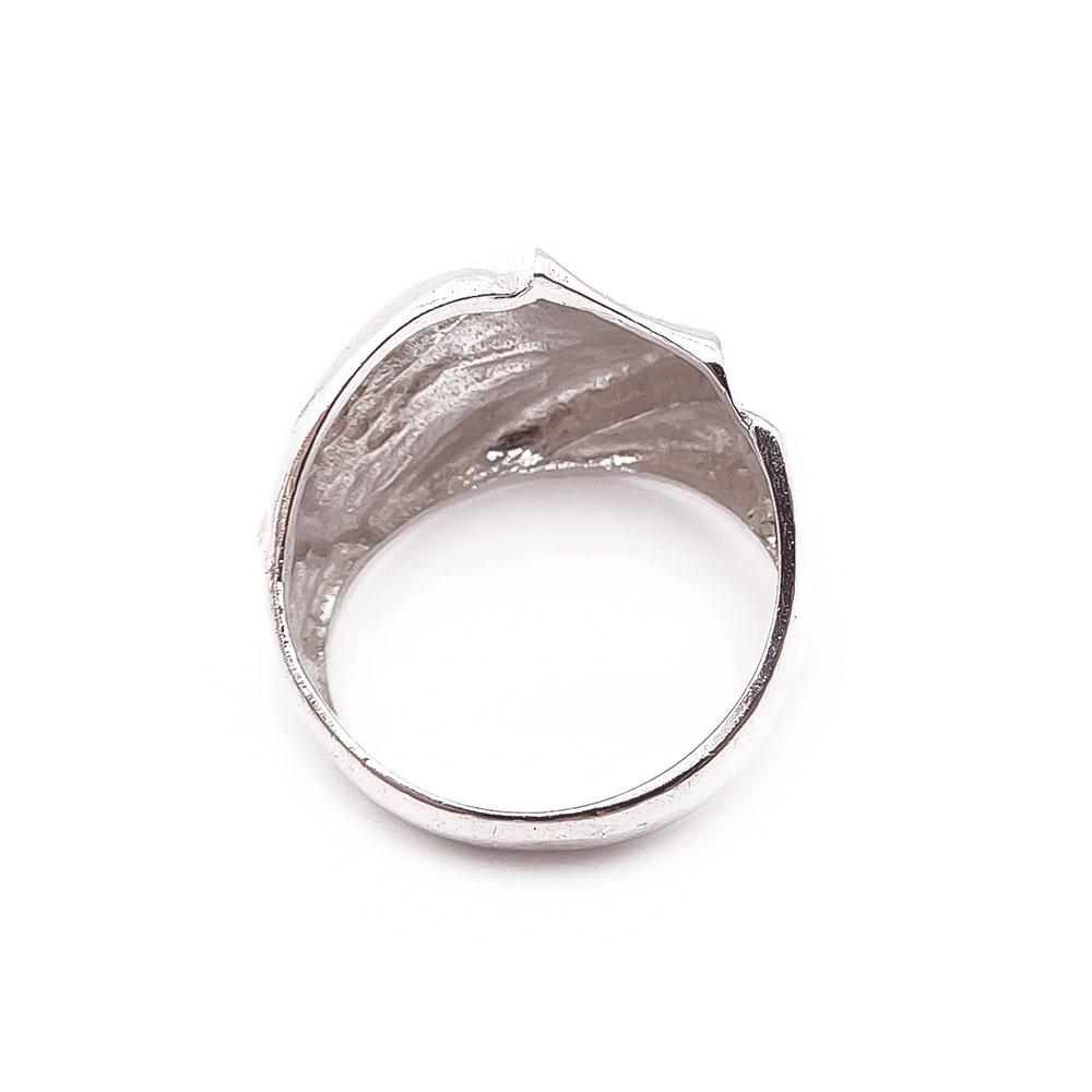 Hopeinen sormus 17mm #2