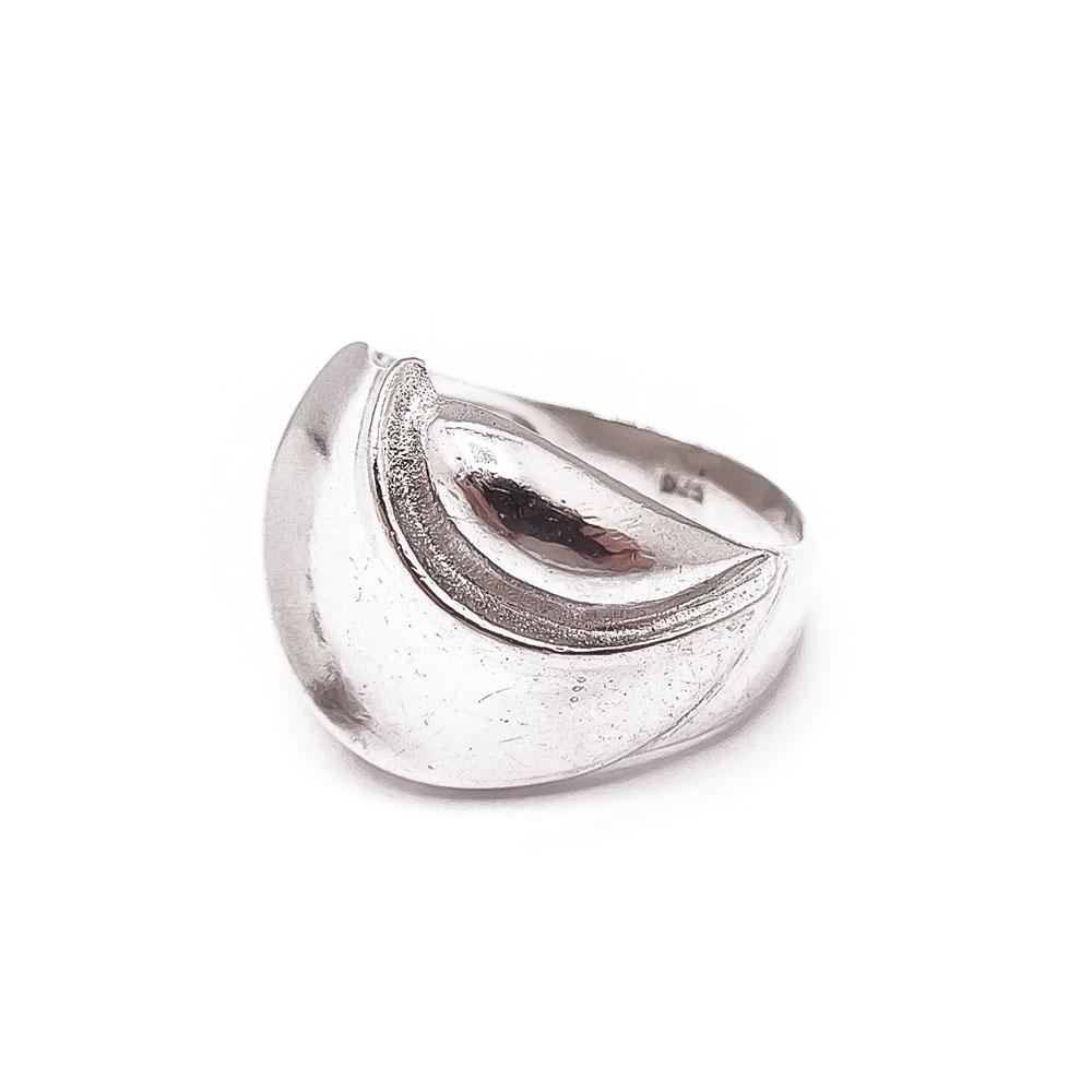 Hopeinen sormus 17mm #3