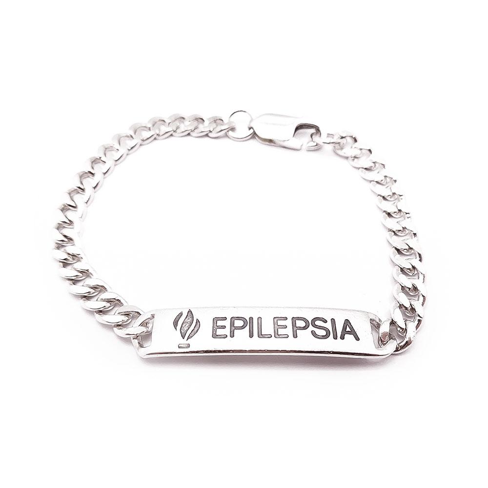 Hopeinen Epilepsia-ranne 16cm #0
