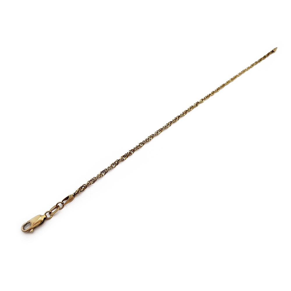 Kultainen kierreranneketju 18,5cm lev. 2,3mm #2