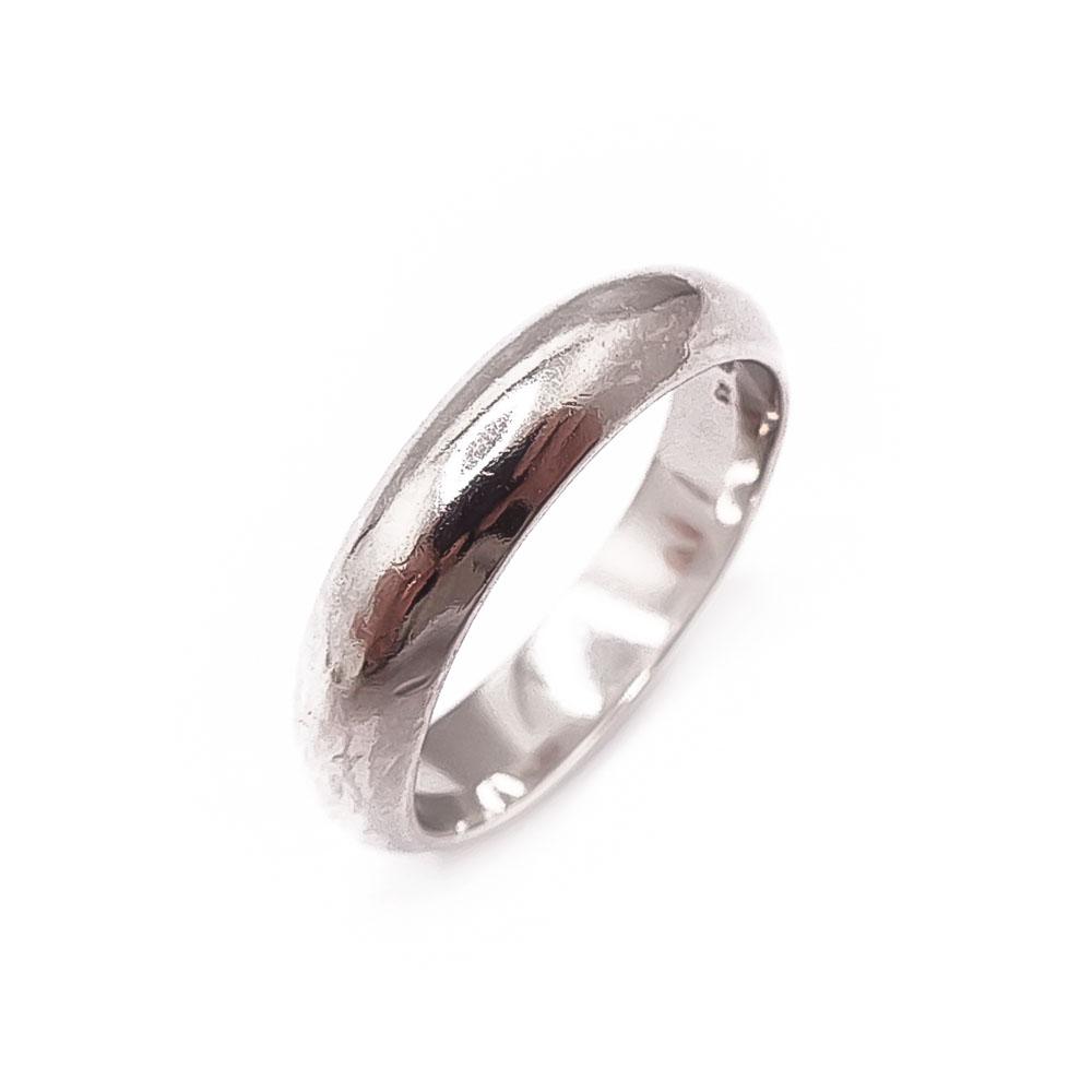 Hopeinen pp sormus 5mm 19,5mm #0