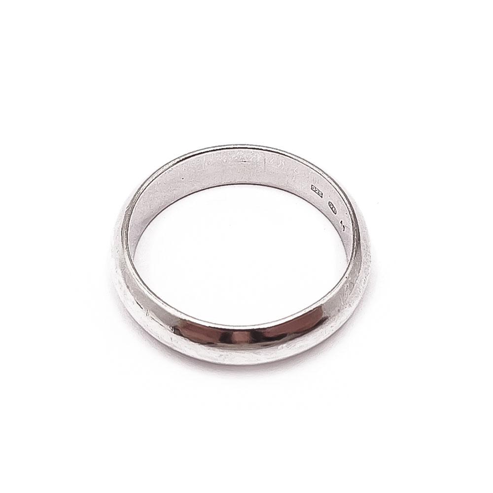 Hopeinen pp sormus 5mm 19,5mm #2
