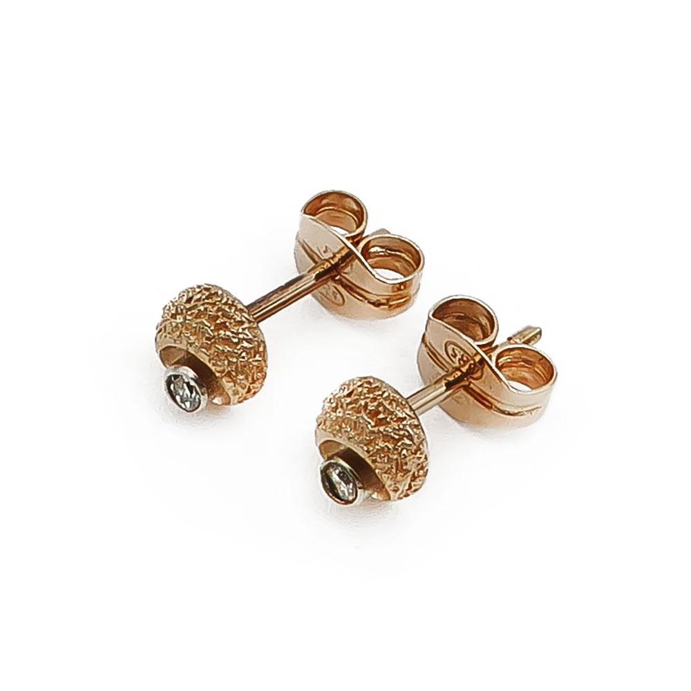 Kultainen timantti tappikorvakorut 2x0,02ct #1