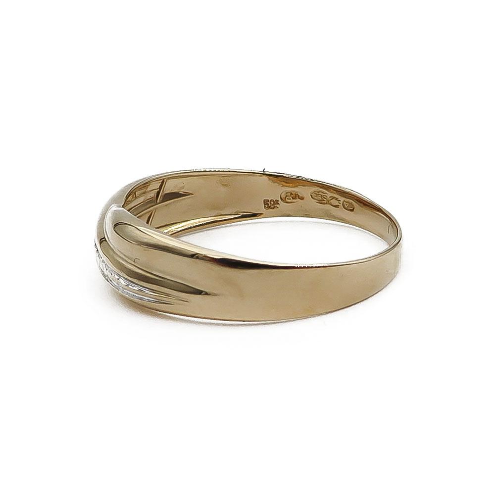 Kultainen timanttisormus 0,003ct 18mm TA #2