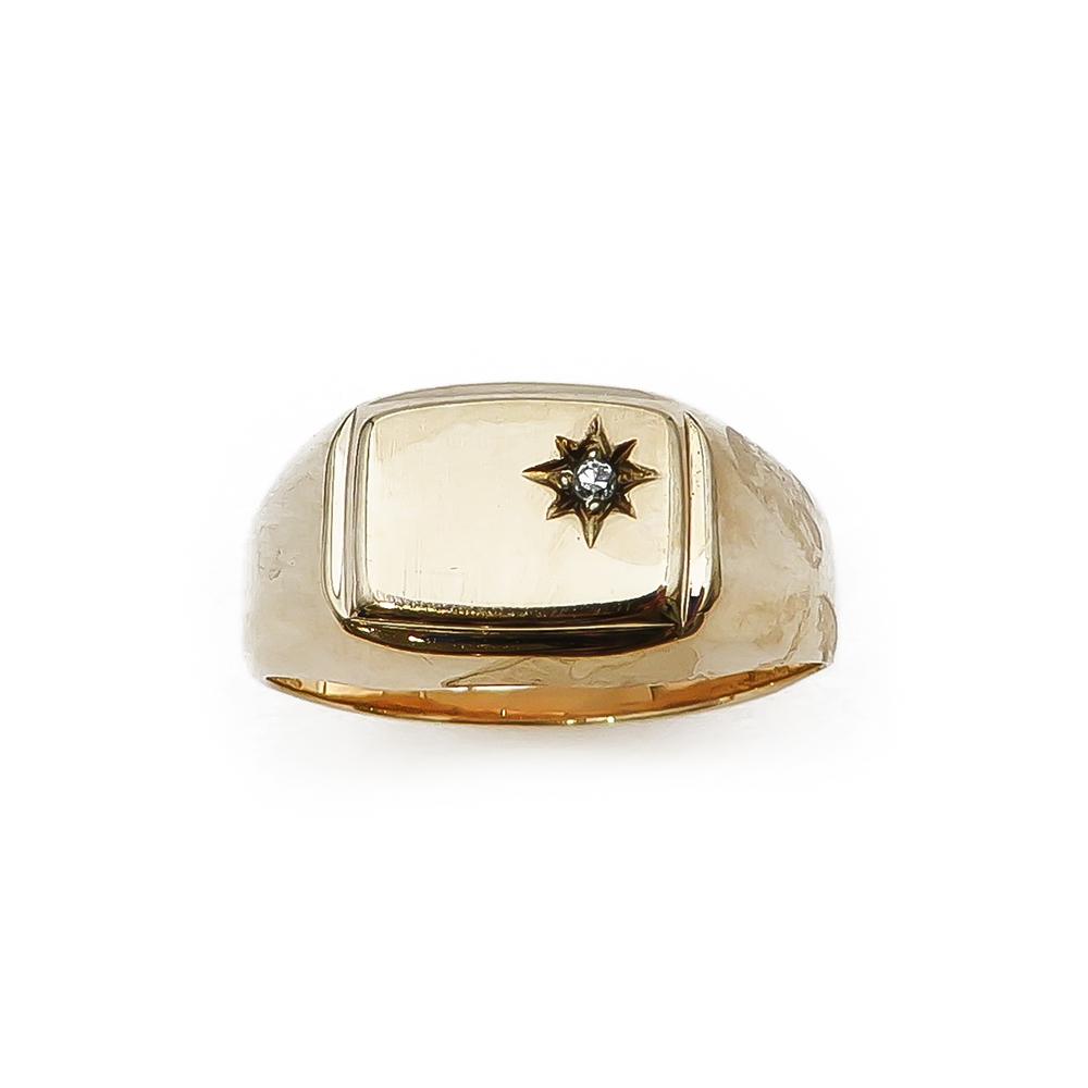 Kultainen timanttikantasormus 16,50mm 0,005ct #1