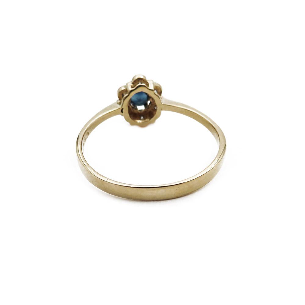 Kultainen Diana sormus saf+tim. 0,04ct 17mm HK #4
