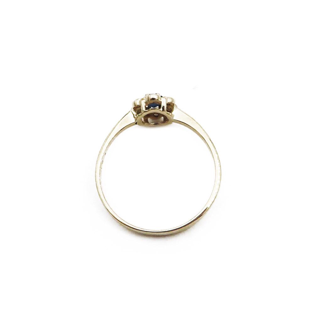 Kultainen Diana sormus saf+tim. 0,04ct 17mm HK #5