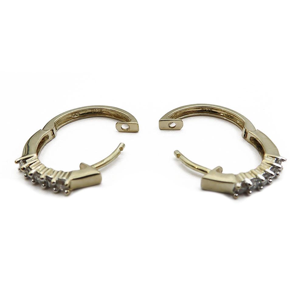 Kultaiset timanttirenkaat korvakorut 0,2ct #2