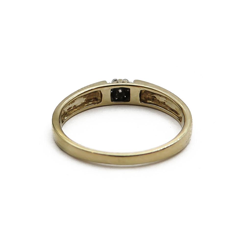 Kultainen timanttisormus 16,5mm 6x0,005ct 1x0,01 #2