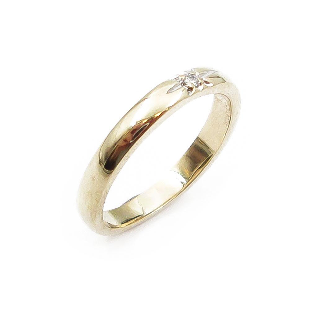 Kultainen timanttisormus 0,005ct koko 15 #0