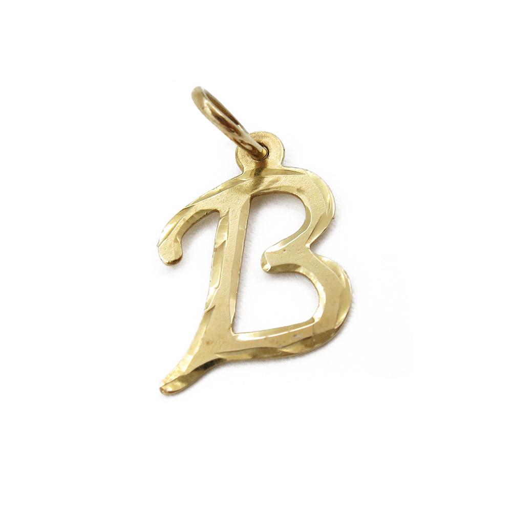 18k B-kirjain riipus #0