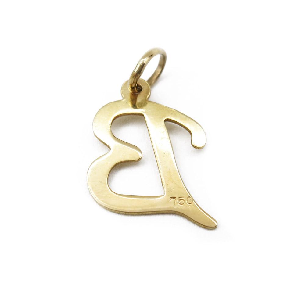 18k B-kirjain riipus #1