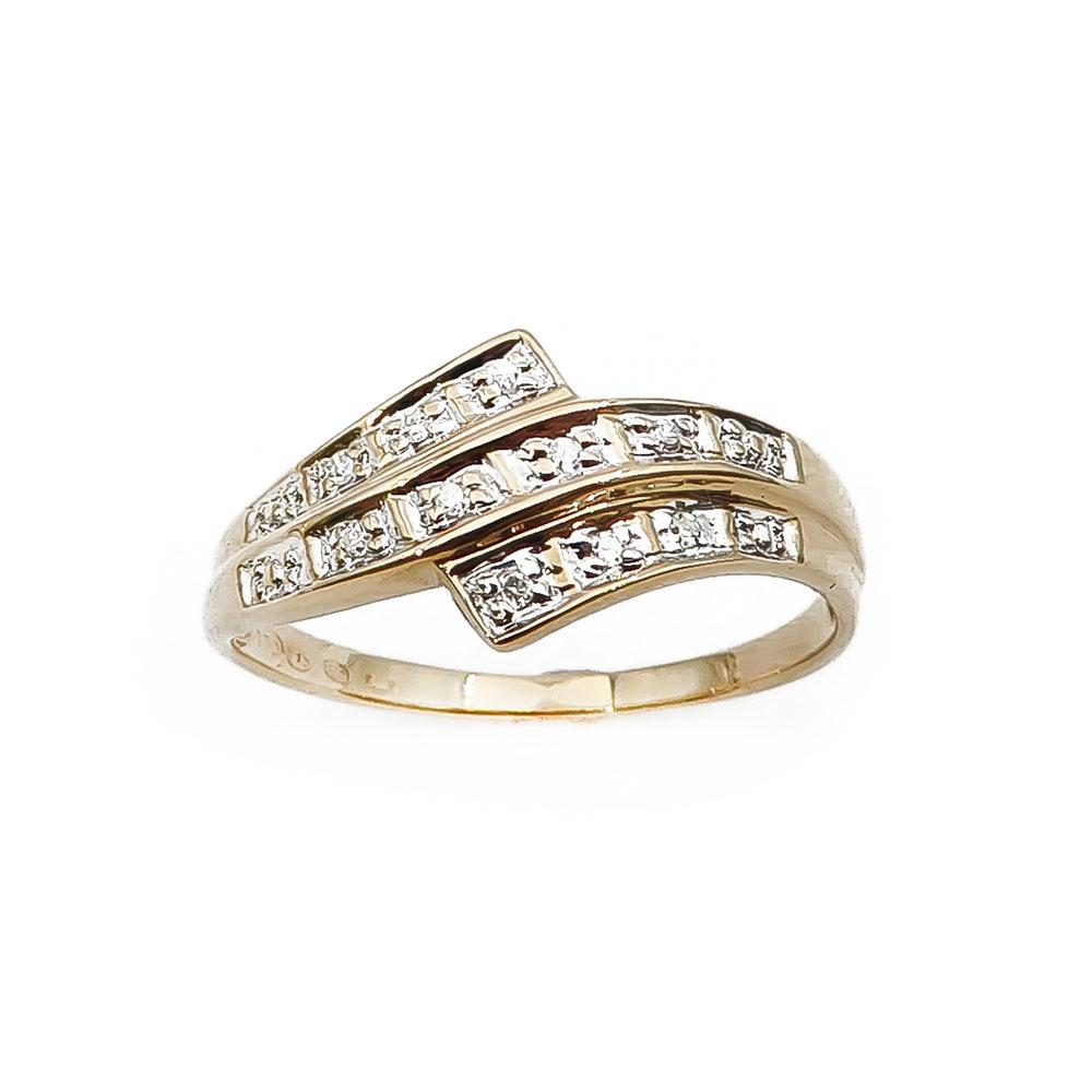 kultainen timanttisormus 17,50mm 0,05ct #1
